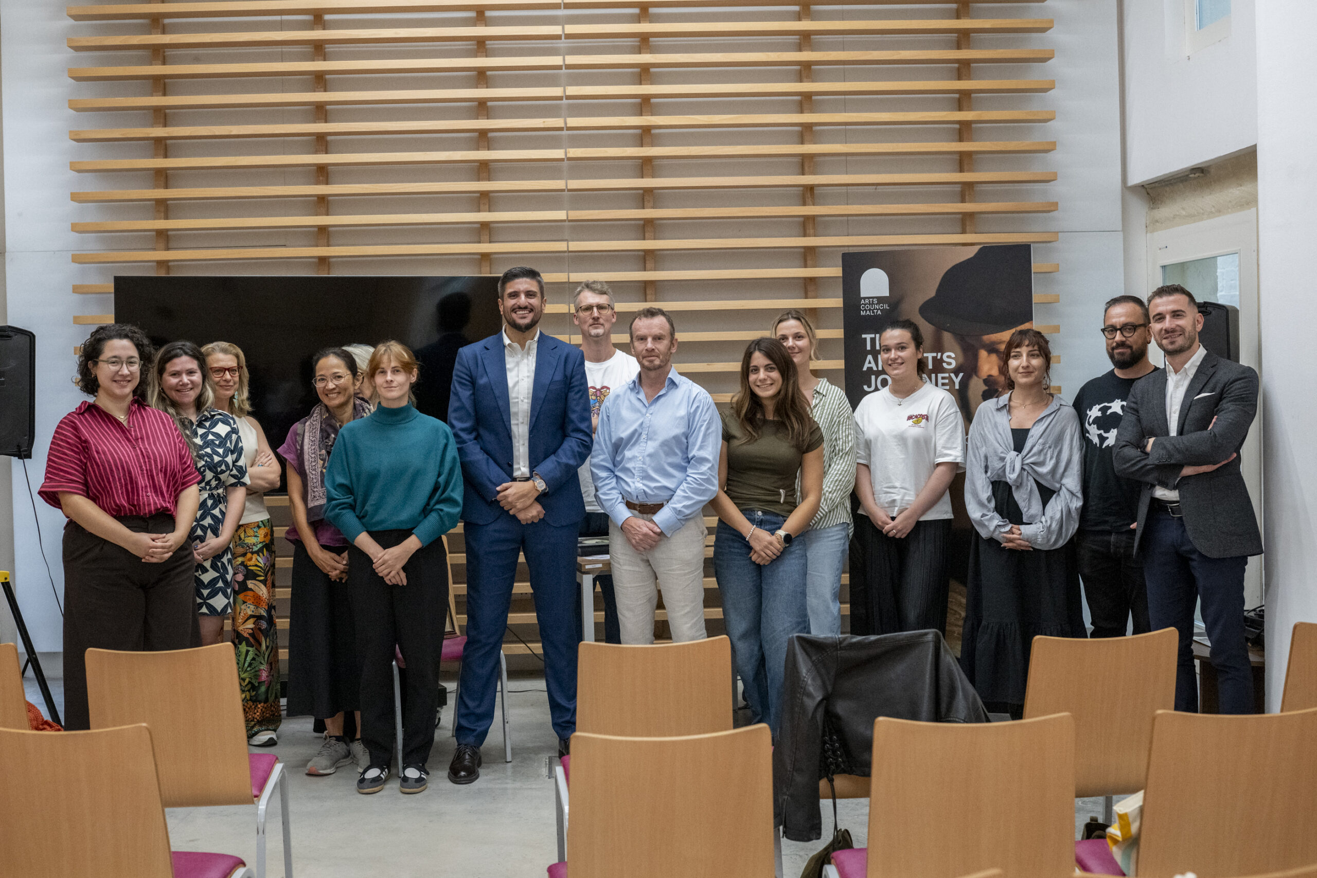 James Gillick in Malta for professional development sessions for artists organised by Arts Council Malta